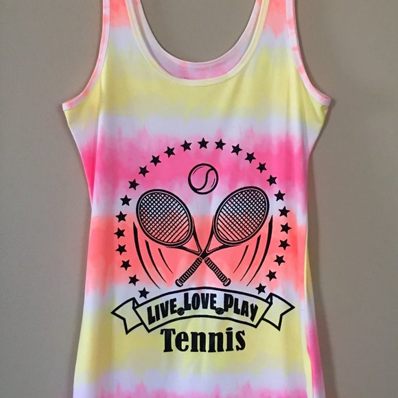 ๐ปWomen~Junior Rainbow Athletic Tank / M (7-9) - Picture 3 of 3